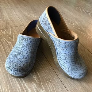 Dansko nubuck floral clogs size 37